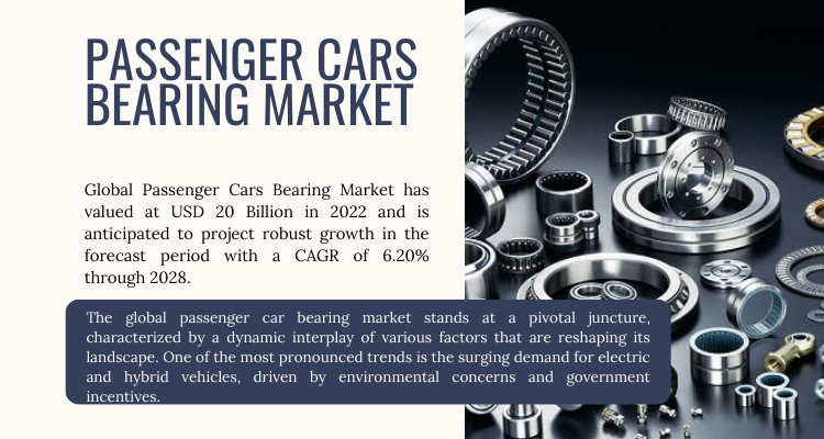 The Passenger Cars Bearing Market hit $20 billion in 2022 and is projected to grow at a 6.20% CAGR from 2024 to 2028. Free Sample.