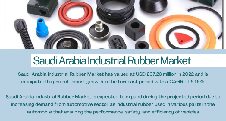 Saudi Arabia Industrial Rubber Market is worth 207.23 million and is forecasted to grow at a 5.16% CAGR until 2028. Free Sample.